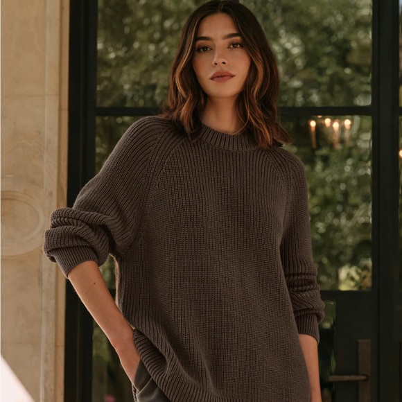 Jenni Kayne Sweaters - Jenni Kayne Oversized Cotton Fisherman